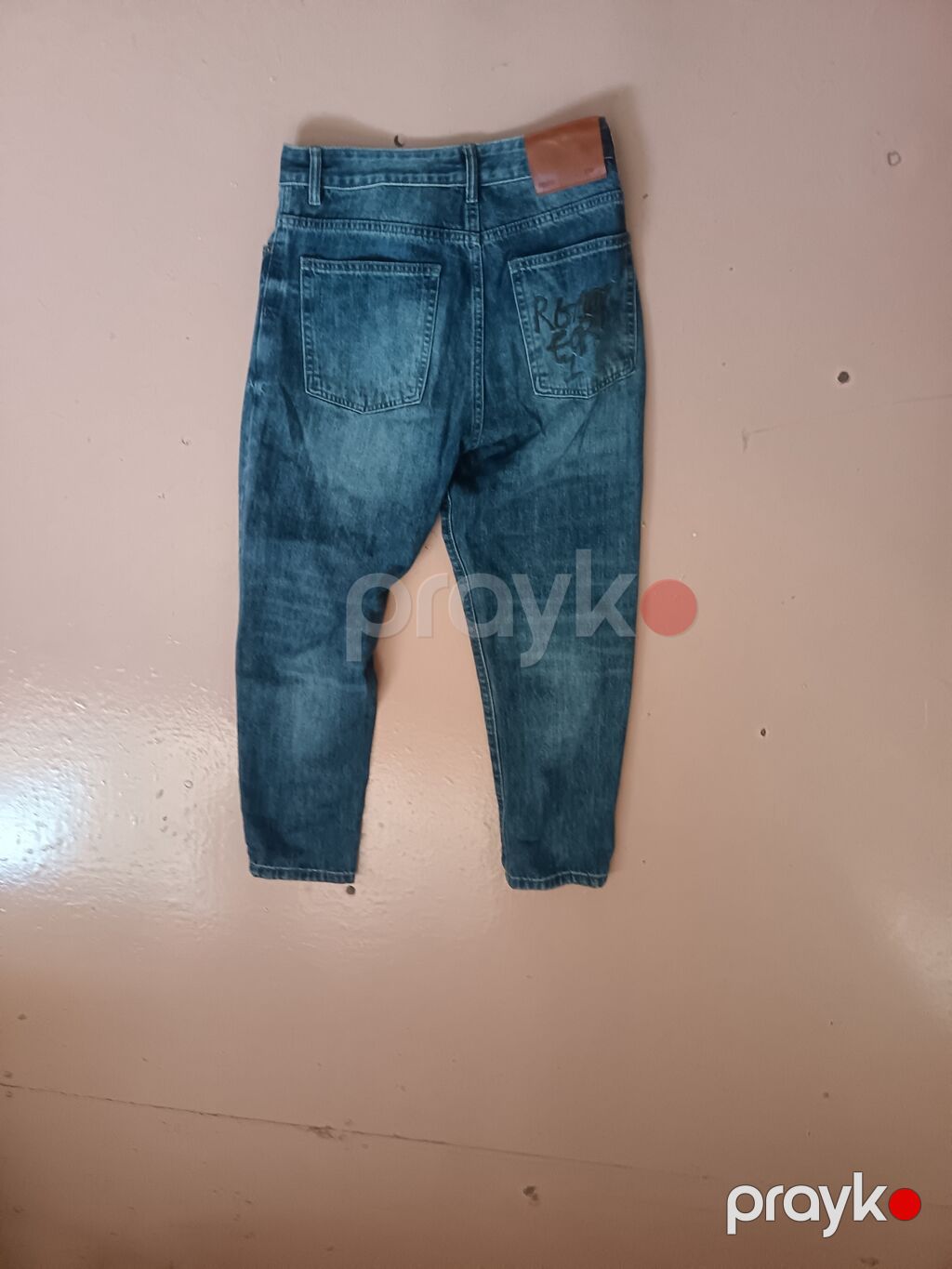 Uşaq üçün klassik mavi cins şalvar - Model: düz kəsim, 5 ciblə (2 ön — Uşaq geyimi, Ağcabədi (3)