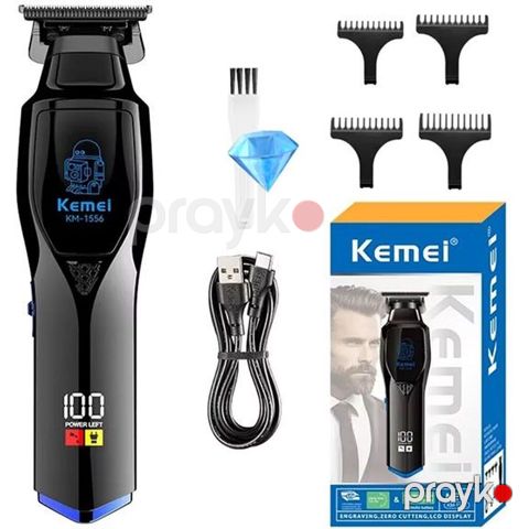 Kemei KM-1556 professional saç və saqqal trimmeri - LCD displey — Bakı