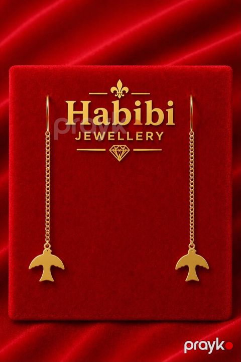 Sırğalar qadınlar üçün Habibi Jewellery HJ486, qızıl 585 əyar — Bakı