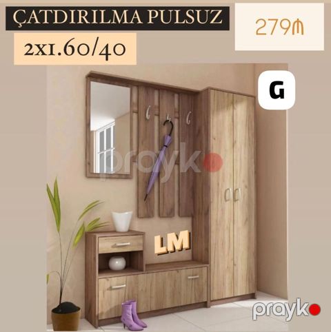 Dəhliz üçün çoxfunksiyalı mebel dəsti - Komplekt: asılqan paneli 3 — Bakı