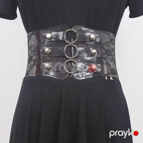 Korset-kəmər qadınlar üçün ML_3635, eko dəri, qara, ölçü One Size — Bakı