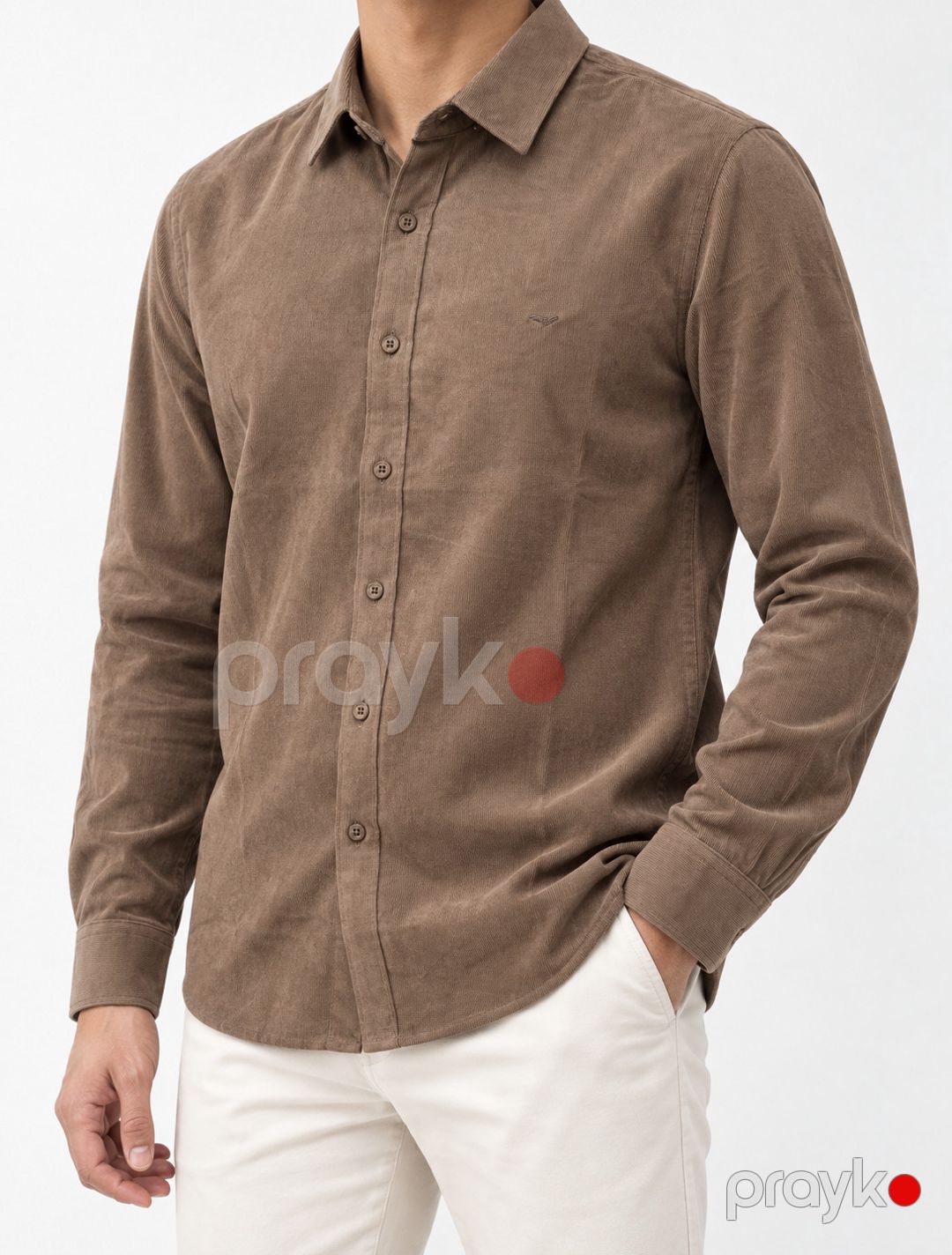 Uzunqol köynək, Qəhvəyi, Velvet, ölçü 3XL — Mallar, Bakı (2)