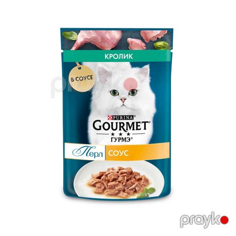 Nəm yem pişiklər üçün Gourmet Perle Rabbit Pouch, 75 q — Bakı