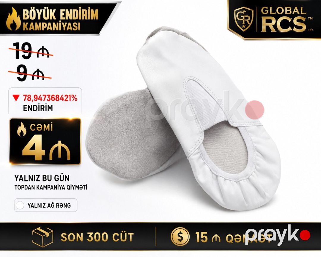 Gimnastika və rəqs üçün ağ çexka — Geyim, ayakkabı, aksesuarlar, Bakı (2)