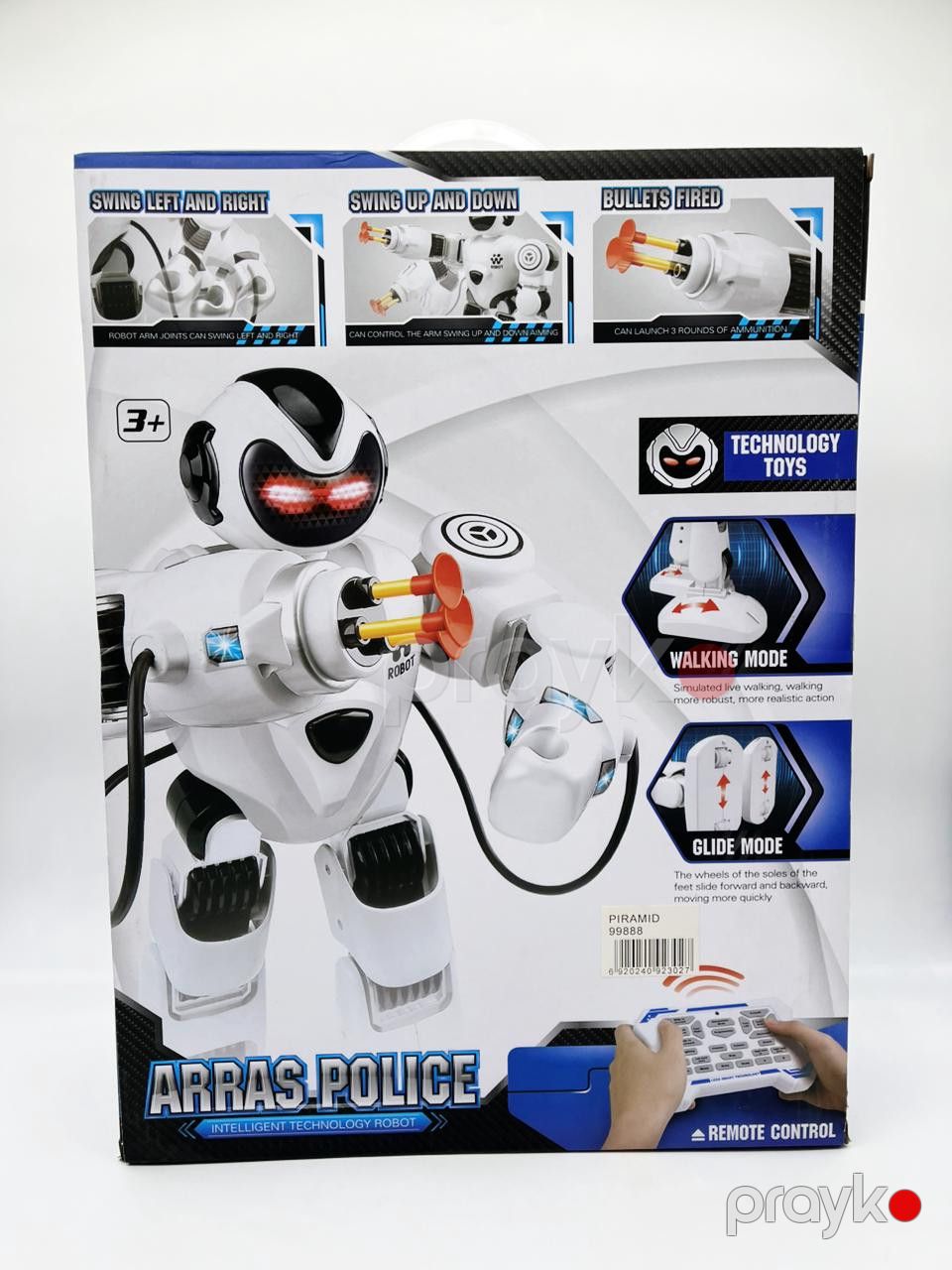 İnteraktiv oyuncaq robot, plastik, ağ/qara, 6 yaş — Mallar, Bakı (2)