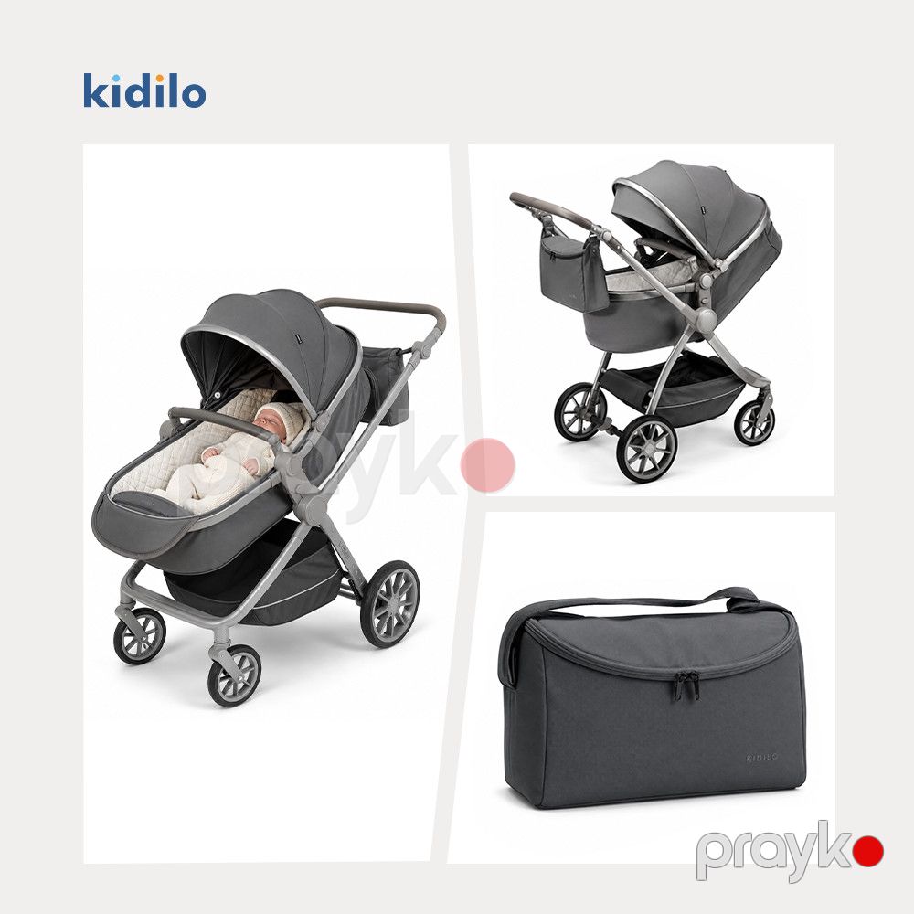 Uşaq arabası üçün dəst Kidilo D4, boz — Mallar, Bakı (2)