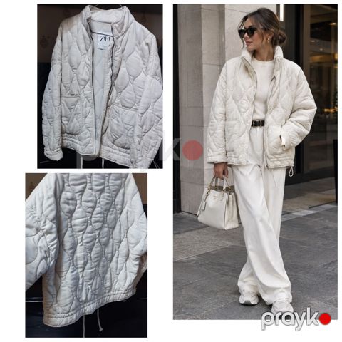 Zara куртка межсезонная, матерчатая. Размер S, оверсайз свободно и на — Bakı