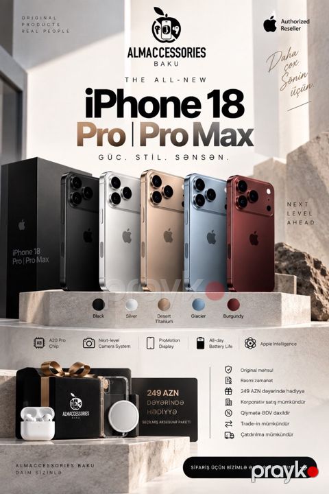 Apple iPhone 18 Pro Glacier 512GB/12GB — Bakı