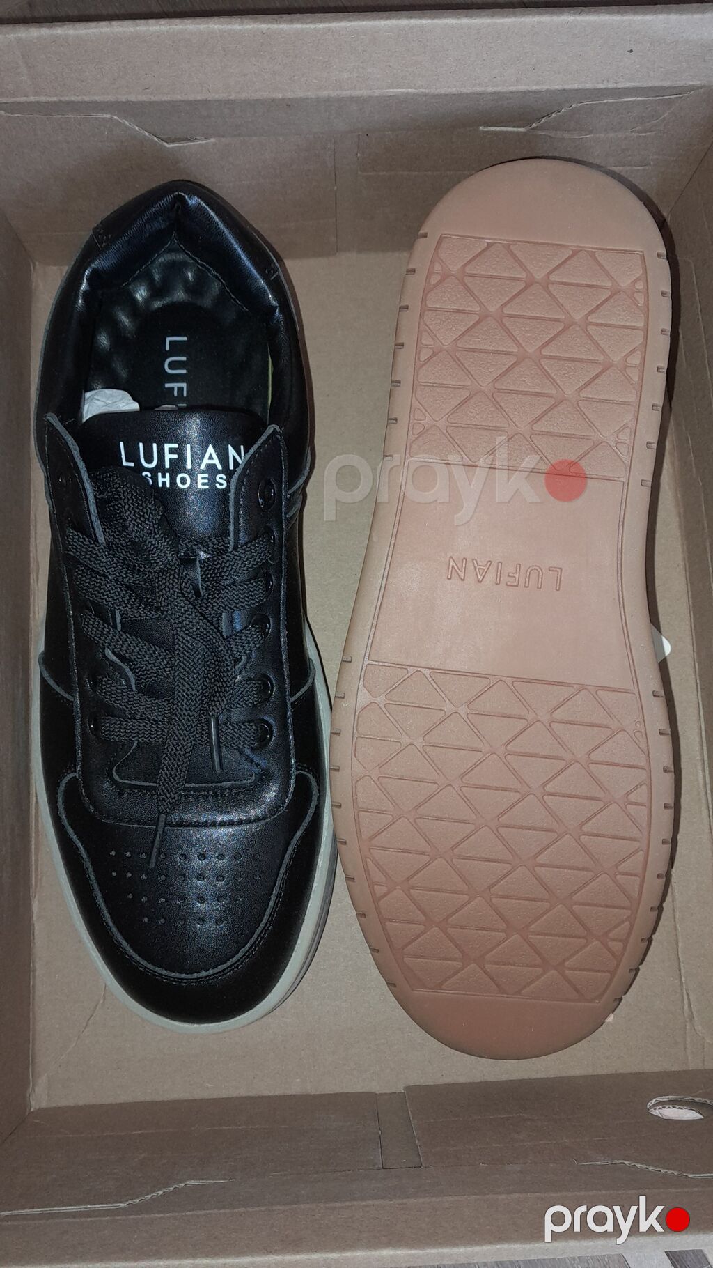 Lufian Shoes kişi krossovkası - Rəng: qara üst, açıq bej/karamel — Krossovkalar, Bakı (2)