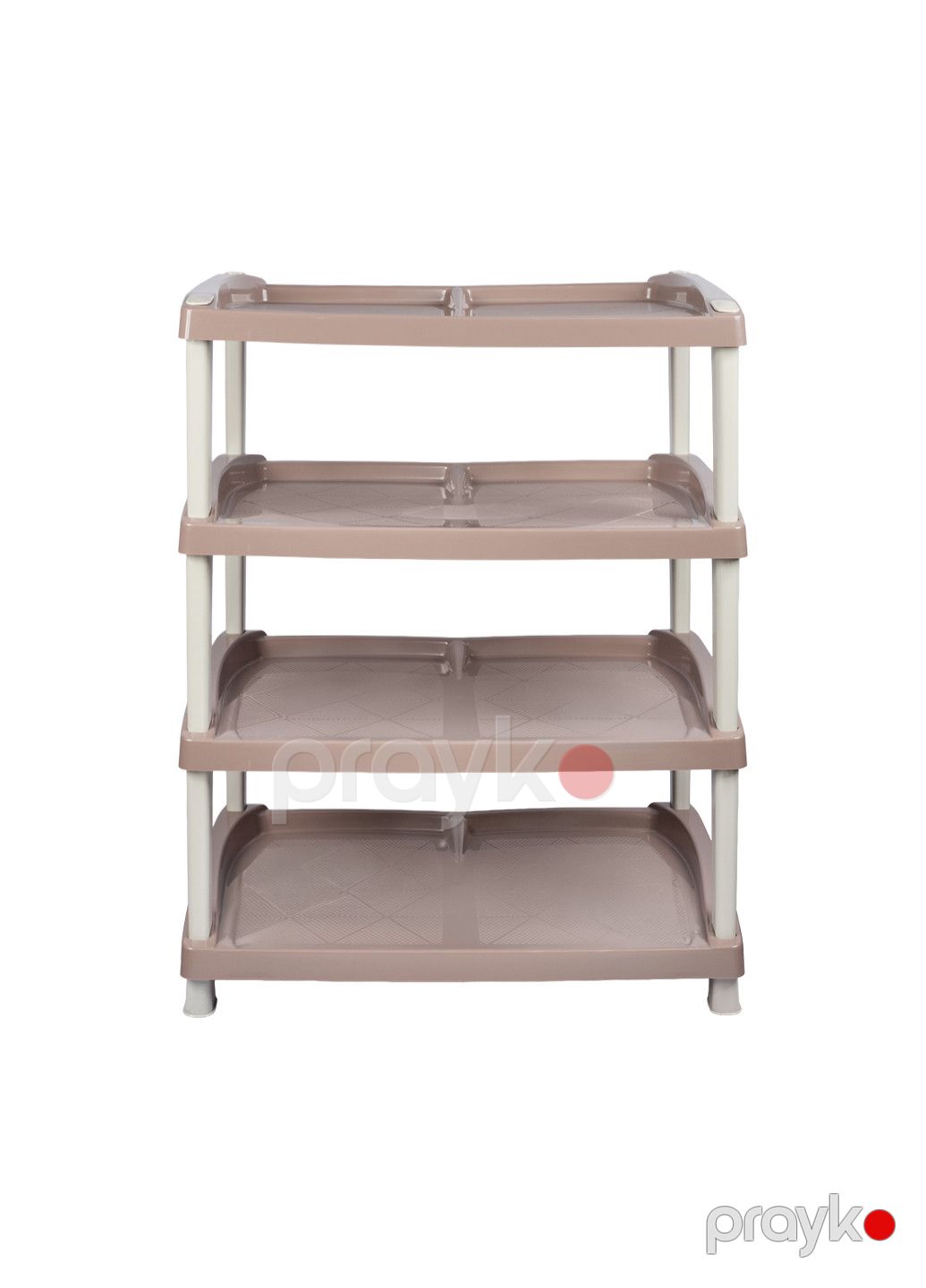 Ayaqqabı üçün rəf Stars plast 94195, plastik, 4 mərtəbəli, qəhvəyi, 500x300x750 mm — Mallar, Bakı