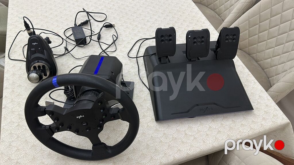 Satılır: PXN V99 dəsti (Force Feedback sükan, 3 pedalla blok və sürət — Aksesuarlar, Bakı (7)