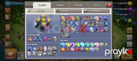 Clash of Clans oyun hesabı – yüksək inkişaf etmiş əsas kənd