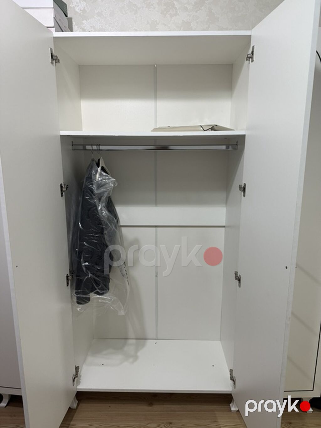 İşlənmiş, 4 qapılı, Güzgülü, Ağ, Açılan, Düz dolab — Şkaflar, Masazır (3)