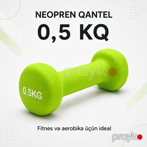 Qantel, 0.5 kq, yaşıl, dəmir/neopren — Bakı