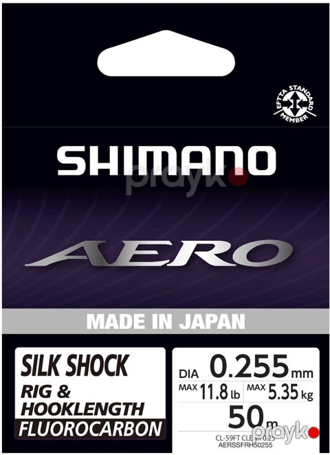 Fluorokarbon tilov ipi Shimano Aero Silk Shock 0.255mm 50m 5.35 kq Şəffaf — Bakı