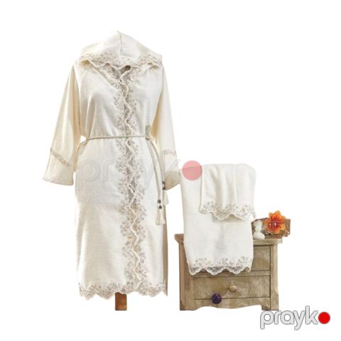 Qadınlar üçün hamam xələti GS_1_045, ağ, pambıq, ölçü One size — Bakı