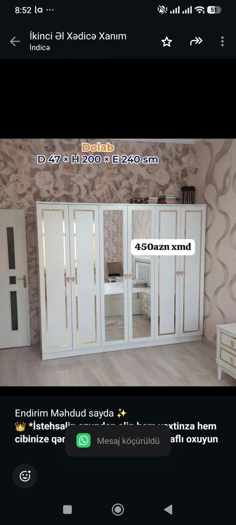 Endirim Məhdud sayda İstehsalin ozunden alin hem vaxtinza hem — Aişə Xanım — Şkaflar