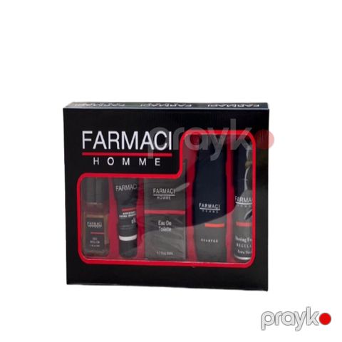 Farmaci Homme kişilər üçün ətir dəsti (tualet suyu 50 ml + şampun + təraş köpüyü + roll-on dezodorant + krem) — Bakı