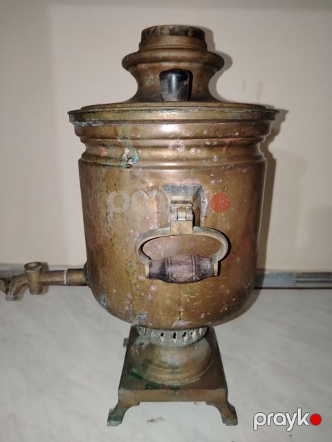 Antik mis samovar – 1898 Ciddi alıcılarla qiymət salına bilər Bataşev — Kürdəmir