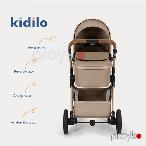 Uşaq arabası Kidilo K08M, 0-3 yaş, bej — Bakı
