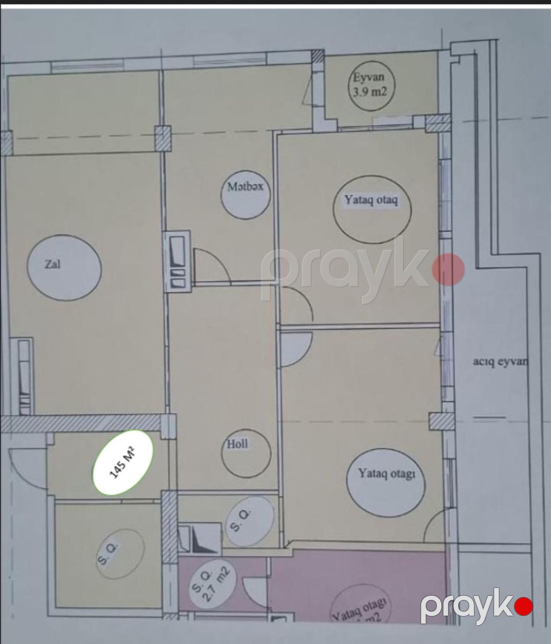 Satılır 4 otaqlı yeni tikili 145 m² — Mənzil, Bakı (2)