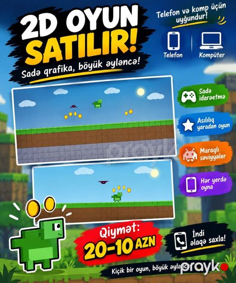 Əyləncəli 2D platformer oyunu satılır Sadə və maraqlı gameplay — Bakı