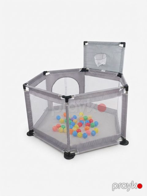 Oyun üçün manej N- TTN-02, 125x110x65 sm, boz — Bakı