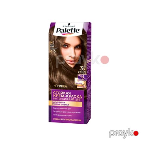 Saçlar üçün davamlı krem-boya Palette N-5 Tünd xuramyı 110 ml — Bakı