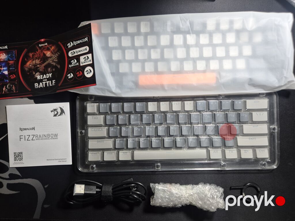 Redragon Fizz Rainbow K617 Ggo-r – naqilli mexaniki klaviatura - 60% — Klaviaturalar və siçanlar, Bakı (5)
