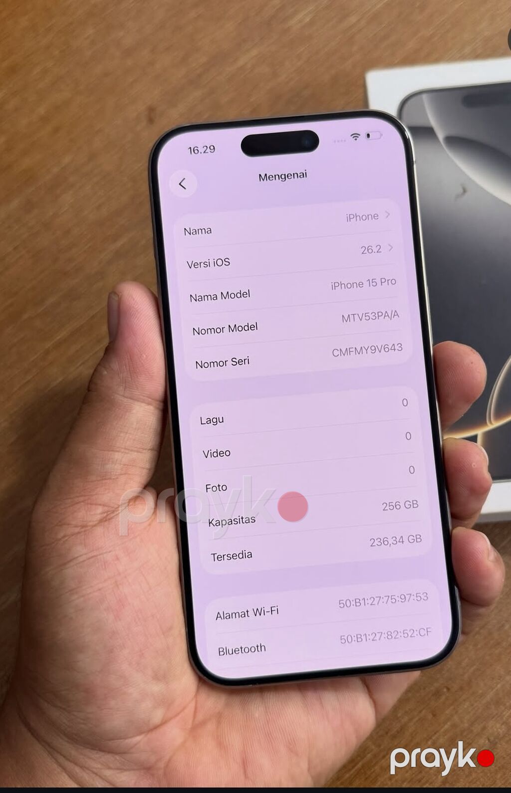 IPhone 15 Pro, 256 GB, Natural Titanium, Zəmanət, Simsiz şarj, Face ID — Apple iPhone, Digah (5)