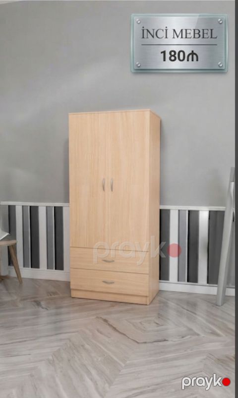 Yeni, 2 qapılı, Siyirməli, Bej, Açılan, Düz dolab — Bakı