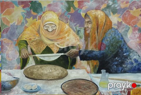 Kanvas, 120x80 sm, Orijinal, Əl işi, Kətan — Bakı