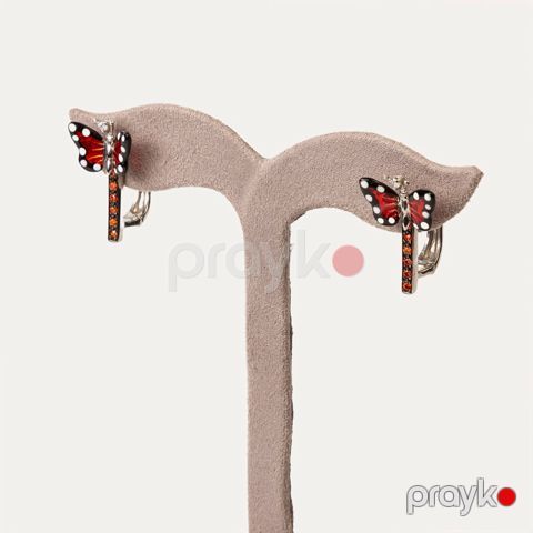 Qadın sırğaları Roberto Bravo Monarch Butterfly Gümüş 925 - RobertoBravo_0713 — Bakı