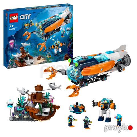 Konstruktor Lego City Exploration Deep Sea Explorer Submarine 60379, 7+ yaş, 842 hissə — Bakı