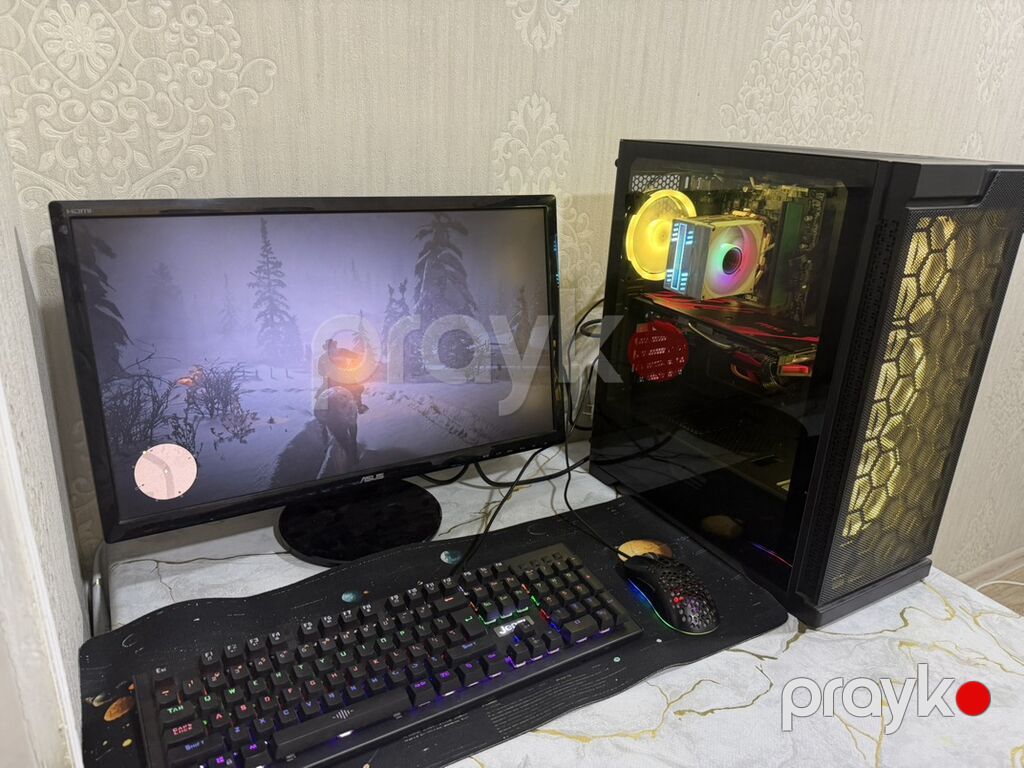 Oyun üçün yığılmış masaüstü PC seti Komponentlər: - Prosessor: Intel — Masaüstü kompüterlər, Bakı (2)