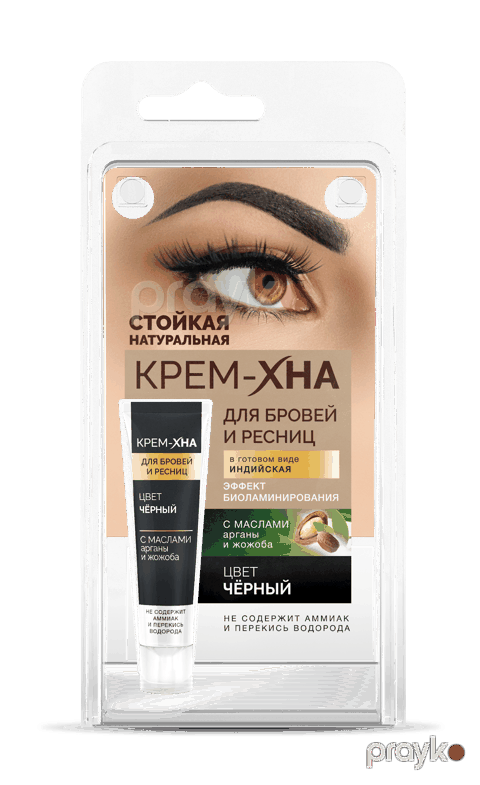 Krem-xına qaşlar və kirpiklər üçün hazır şəkildə Фитокосметик Hind Qara 5 ml — Bakı