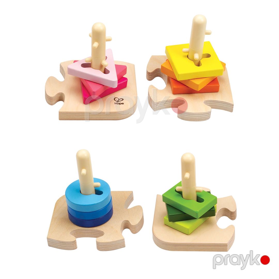 Sorter Hape Creative Peg Puzzle E0411 taxta, 18+ ay, 16 parça — Mallar, Bakı (2)