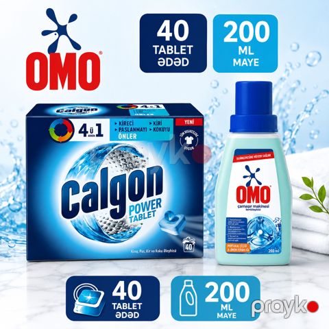 Paltaryuyan maşın üçün vasitə Calgon, dəst/gel/həb, 520 q — Bakı