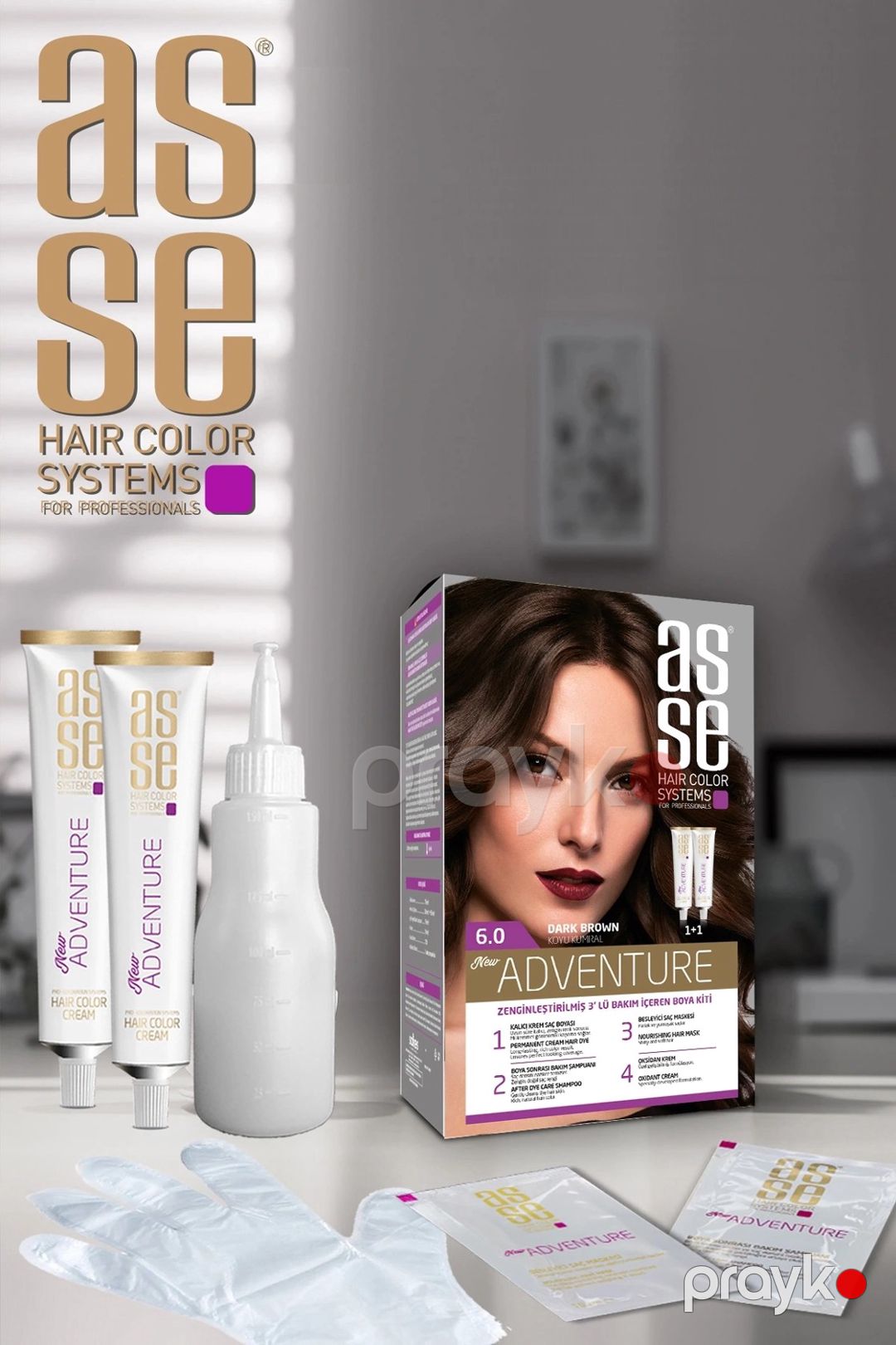 Krem-boya oksidləşdirici ilə Asse Set Dark Auburn 6.0, 50 ml — Mallar, Bakı (3)