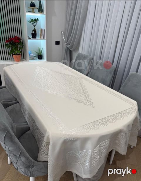 Süfrə MA12619, jakkard, ağ, 160x260 sm — Bakı