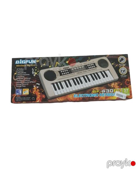 Elektron sintezator Bigfun, 37 klaviş, səs yazısı, mikrofon, ağ BF430B1 — Bakı