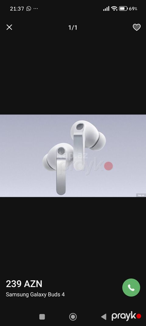 Samsung Galaxy Buds 4 Ağ reng teze pakovka 180 — Bakı