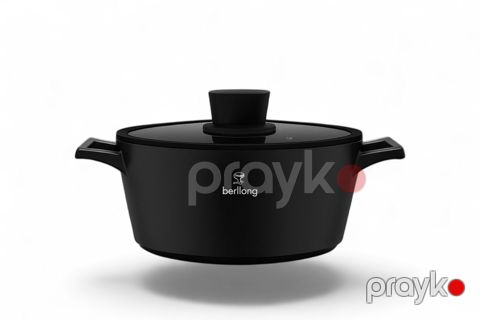 Qazan Berllong Premium, tökmə alüminium, qara, 20 sm — Bakı