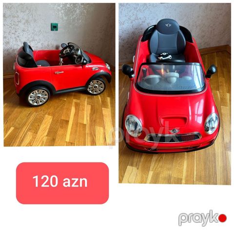 Uşaq üçün akkumulyatorlu miniatür avtomobil – qırmızı rəngdə Mini — Bakı