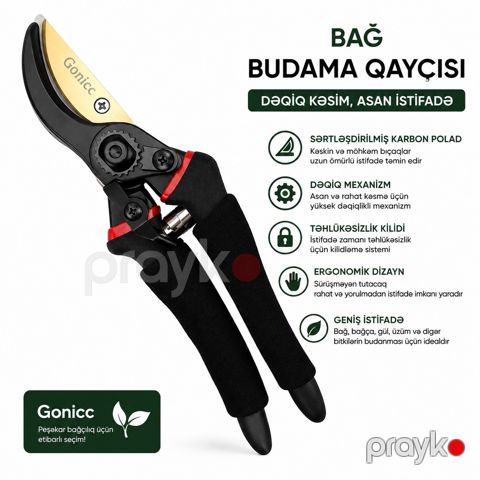 Bağban qayçısı 4211, paslanmayan polad, 140 sm — Bakı