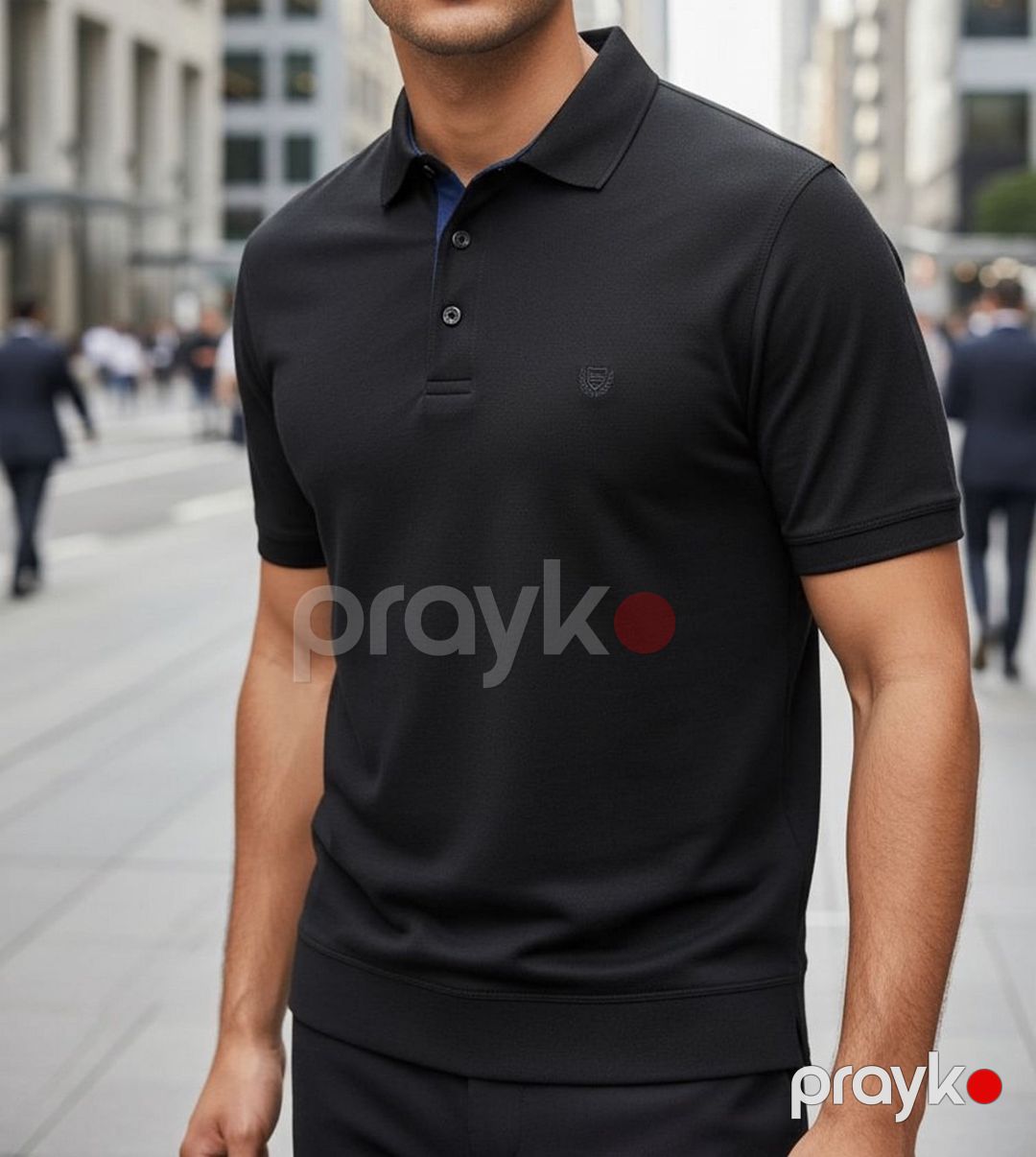Kişilər üçün polo Konko ML_3044, qara, pambıq, ölçü XXL — Mallar, Bakı (2)