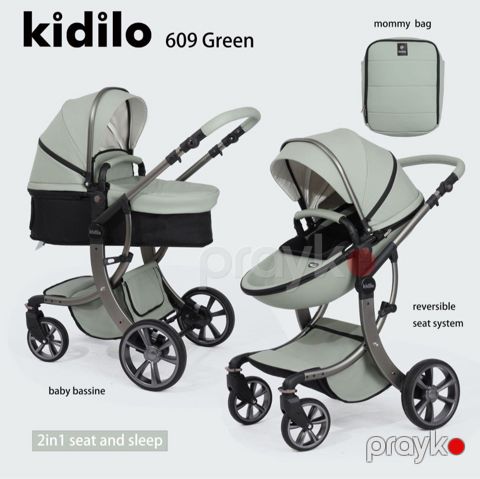 Uşaq arabası Kidilo 609 AD010, yaşıl — Bakı