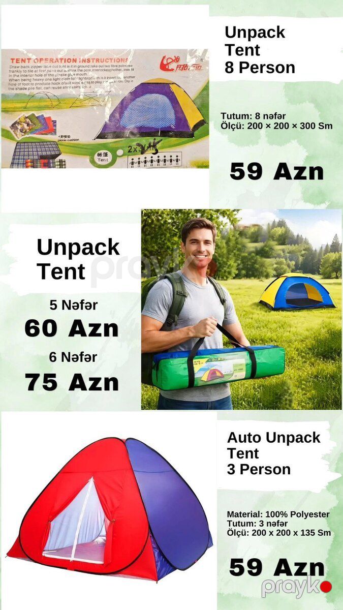 Kempinq çadırları — Camping, ovçuluq və balıqçılıq, Bakı (12)