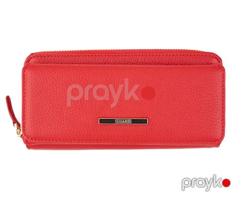 Qadınlar üçün dəri pul kisəsi Guard 1263G07, qırmızı — Bakı