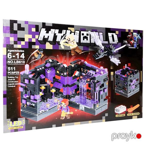 Konstruktor My World LB610 Minecraft, 511 parça, yaş 6-14, Led işıqlandırma ilə — Bakı